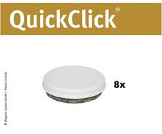 Wagner QuickClick® Suelo para sillas (Ultrasoft, Mecanismo QuickClick, 8 Unidades Duo – Diámetro 30 mm – 15833200