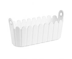 Emsa Landhaus - Jardinera, 39 x 15 x 19 cm, Color Blanca