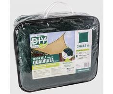 La Briantina Cortina de Vela Cuadrada para Jardines y terrazas, 3,6 x 3,6 m, Color Verde