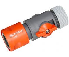 GARDENA 2942-20 - Regulador stop. Ideal para cambiar los accesorios sin tener que volver a cerrar el grifo, especialmente adecuado cuando la presión del agua es elevada. Para mangueras Ø int. 13-15 mm. En blister