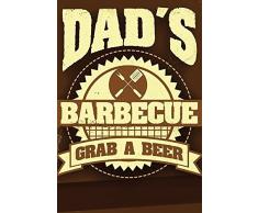 Schatzmix Cartel de Chapa para Barbacoa: Dads Barbeque BBQ Cartel de Metal Decorativo para la Pared 20 x 30 cm Tin Sign