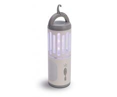 Mostrap Jata Hogar MIB11 - Elimina Insectos, lámpara y Linterna. Uso Interior y Exterior. 6 Bombillas de LED Ultravioleta atraen a los Mosquitos. 3 Opciones de iluminación. Recargable. Bajo Consumo