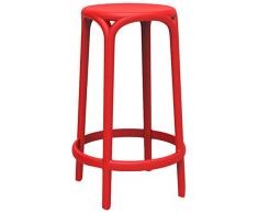 Vondom Brooklyn Taburete, Rojo, 45x45x66 cm
