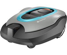 Gardena Sileno+, Robot cortacésped para superficies de hasta 2000 m², batería de iones de litio, desniveles de hasta un 35 %, silencioso, para cualquier condición climática, Negro, antracita, gris, turquesa, naranja (4050-72)