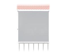 Relaxdays Toldo Vertical, 140 x 140 cm, Estor Exterior para balcón, terraza y jardín, Resistente a la Intemperie, Estor Protector Solar, Gris