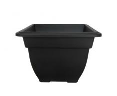 Whitefurze G03S38 - Maceta (cuadrado), color negro