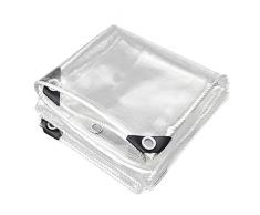MINGPINHUIUS Lona Transparente Resistente al Agua, Lona Transparente con Ojales, protección UV, protección contra el Viento, Cubierta de PVC antifrío, para Invernadero, Patio balcón