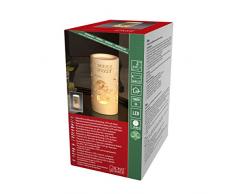 Konstsmide 4355-200 1 x 4355-200 LED Blanco Brillante Linterna de Navidad con Escena muñeco de Nieve Relleno de Agua para Uso en Interiores