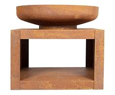 La Hacienda Kuda Medio - Estufa de Exterior - Chimenea Exterior - Brasero - Brasero Exterior - 61x61x59cm