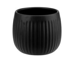 VERDENIA Sonya 26826 - Maceta Decorativa para Plantas de cerámica, diseño Moderno y Atemporal, Muchos Colores, 12 cm, Color Negro