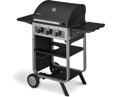 Enders Brooklyn Next 3 Barbacoa gas y barbacoa portatil - Barbacoa de gas acero inoxidable con 3 quemadores, termómetro, rejilla de acero inoxidable - Barbacoa con ruedas en carrito #8646630