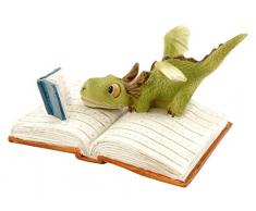 Top Collection Miniatura de Jardín de Hadas y Terrario Mini Dragón Figura de Lectura