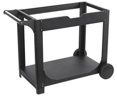 FireFriend BQ-6307 Carro Adecuado para Barbacoa de Gas BQ-6395, Altura de Trabajo óptimo, Acero Inoxidable, Negro, 75 x 45 x 11 cm
