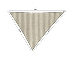 Shadow Comfort Sombra Vela Sombrilla Toldo Permeable al Agua HDPE Jardín Toldo para Jardín Exterior Terraza UV Bloque - Triángulo 4.5x5x5.5m - Sahara Sand