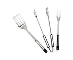 Landmann Profi - Cubiertos de acero inoxidable para barbacoa (3 piezas)