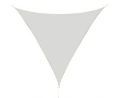 HOMCOM Outsunny Toldo vela color crema sombrilla parasol triangulo Tela de Poliéster jardin playa camping sombra medidas, medida 6x6x6 metros, color crema