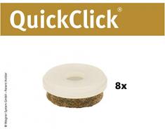 Wagner QuickClick® Suelo para sillas (Ultrasoft, Mecanismo QuickClick, 8 Unidades Ultra Soft – Diámetro 30 mm – 15829500