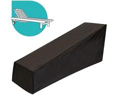 Ldk Garden Funda Tumbona de PVC Reforzado 175 X 76 X 79 cm, Negro, 175x76x79 cm