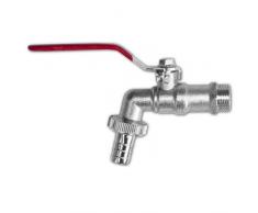 Bradas GKK031213 Grifo de salida Profi Geka de latón AG - PN 10 1/2 pulgada válvula de salida, válvula de bola grifo plata 3x5x2 cm