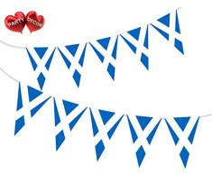 Party Decor Banderines con temática patriótica de San Andrés, 15 banderas de Escocia, para fiesta con estilo y decoración real nacional