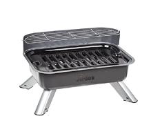 ARDES - ARBBQ01 Barbacoa eléctrica sin humo, Barbacoa eléctrica doble XXL con protector contra salpicaduras y pantalla, Barbacoa eléctrica portátil para balcón para uso interior o exterior