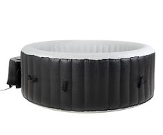 Beneo Jacuzzi Hinchable portátil para 4 Personas, Color Blanco y Negro