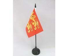 AZ FLAG Bandera de Mesa de Baja NORMANDÍA 15x10cm - BANDERINA de DESPACHO DE Basse-Normandie - Francia 10 x 15 cm