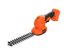 BLACK+DECKER BCSS18B-XJ - Kit Tijera cortacésped + arreglasetos 18V, Cambio de cuchilla sin herramientas, Hoja de 20 cm, Incluye cuchilla de corte y espada arregla setos, No incluye batería/cargador