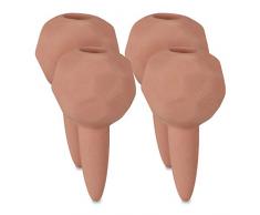 Relaxdays Bolas de Riego Arcilla, Pack de 4, Globos de Riego 6 cm Diámetro, Cerámica, Sistema Riego por Goteo, Terracota
