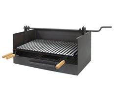 IMEX EL ZORRO 71519 - Cajón para Barbacoa con Elevador y Parrilla de INOX, 72 x 40 x 33 cm