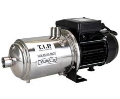 TIP 30098 MSX 85/55 INOX - Bomba de jardín (950 W, 5100 l/h, Altura de extracción máxima: 54 m, 5,4 Bar, Unidad hidráulica de Acero Inoxidable, Interruptor de Encendido y Apagado)