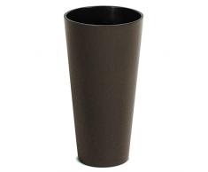Prosperplast Macetero Alto y Redondo,sin depósito, de 30x30x57,2cm, Capacidad de 15 L.