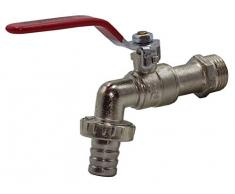 Riegolux 205502 Grifo Esfera 3/4 con Adaptador Manguera Abrazadera