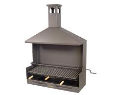 IMEX EL ZORRO 71592 - Cajón Barbacoa con Chimenea Parrilla INOX 100x40x148 cms.
