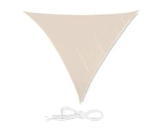 Relaxdays Toldo vela triangular, Impermeable, Protección rayos UV, Con cuerdas para tensar, 6x6x6m, Beige