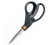 Fiskars Tijeras de jardín para flores S28, Longitud: 19 cm, Negro/Naranja, 1001544