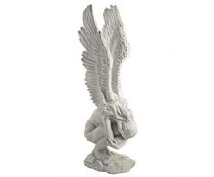 Design Toscano by Blagdon NG33660 - Figura Decorativa para jardín (Resina), diseño de ángel, Color Blanco