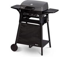 Enders Urban Trolley Barbacoa gas portátil y multifuncional - Barbacoa camping con termómetro barbacoa y carcasa aluminio fundido - Parrilla barbacoa para balcón y camping, 3 fuegos y tapa #208033