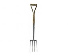 Faithfull Tools FAIPRESBFSS Prestige - Tenedor de Acero Inoxidable con Mango de Fresno, Color Azul, 15 x 101 x 9 cm