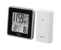 Hama EWS Intro Negro, Plata - Estación meteorológica (Negro, Plata, Termómetro de interior, Termómetro para exteriores, Termómetro, 0 - 50 °C, 32 - 122 °F, -20 - 60 °C)