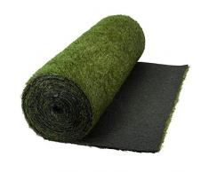 WerkaPro 11090- Césped Artificial (1 x 4 m, 4 cm de Grosor, Polietileno, Color Verde