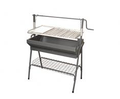 Barbacoa con plancha y parrilla 80X50X115