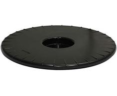 WAGNER 20044801 con Ruedas para macetas, Negro, (Ø) 30 x (H) 2,5 cm