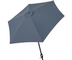 Aktive Garden 53873 Parasol Hexagonal con Mástil de Aluminio 38 mm, Antracita, 300 cm