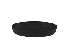 Verdenia Aga Maceta Posavasos para Plantas y Hierbas, Posavasos para macetas para Interior de plástico, Ligero, Estable, Redondo, Muchos Colores, Muchos tamaños, 19,6 cm, Color Negro