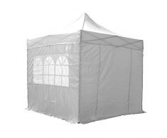 AIRWAVE Gazebo Pop Up - Cazebo (2,5 x 2,5 m, Impermeable, PVC, con Paredes Laterales, Resistente, Color Blanco