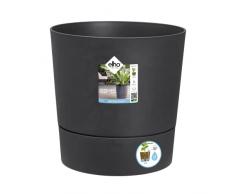 Elho Greensense Aqua Care Round 35 - Macetero por Interior Y Exterior - Ø 34.5 x H 34.1 cm - Gris/Charcoal Grey