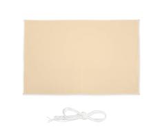 Relaxdays Toldo Vela, 2 x 3 m, Hidrorrepelente, protección Anti-UV, Cuerdas, Sombraje, Terraza, Balcón, Jardín, Beige
