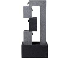 dobar® 96150e Mars - Fuente de jardín con iluminación LED, Cascada de poliresina, Fuente Decorativa para Exteriores, 40,5 x 21,5 x 90,5 cm