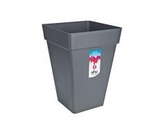 Elho Loft Urban Square High Macetero Cuadrado, Antracita, 36.5x36.5x52.9 cm